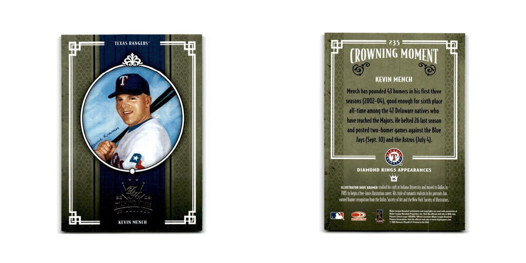 2005 Donruss Diamond Kings Kevin Mench Rangers #235
