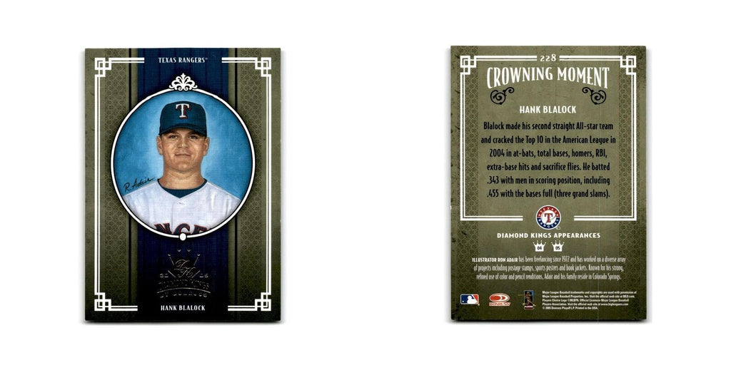 2005 Donruss Diamond Kings Hank Blalock Rangers #228
