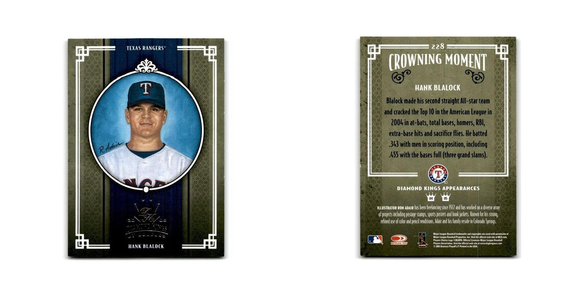 2005 Donruss Diamond Kings Hank Blalock Rangers #228