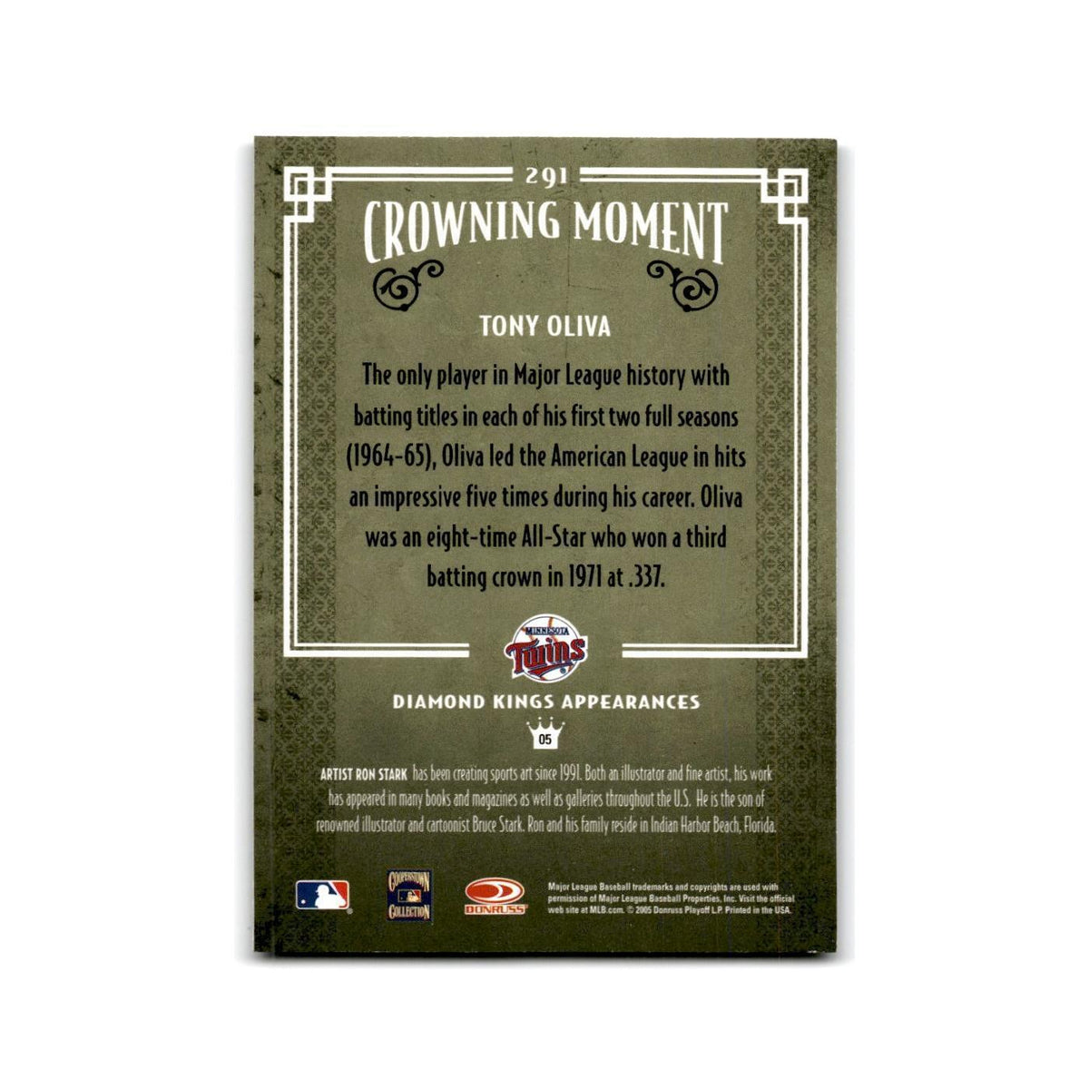 2005 Donruss Diamond Kings Tony Oliva Twins #291