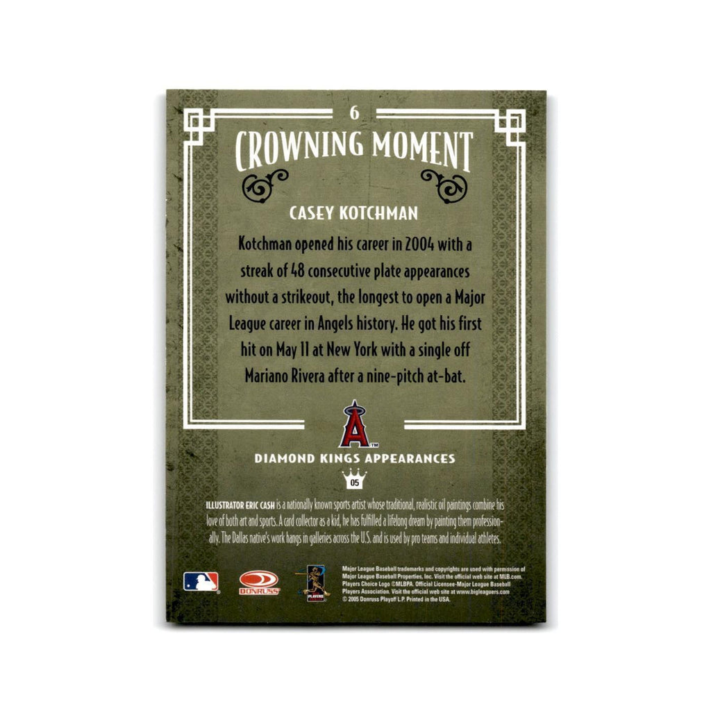 2005 Donruss Diamond Kings Casey Kotchman Angels #6