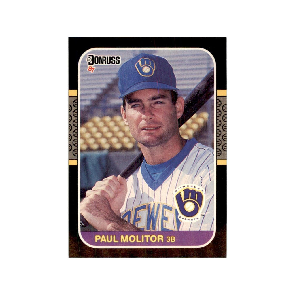 1987 Donruss Baseball Card Paul Molitor Brewers #117