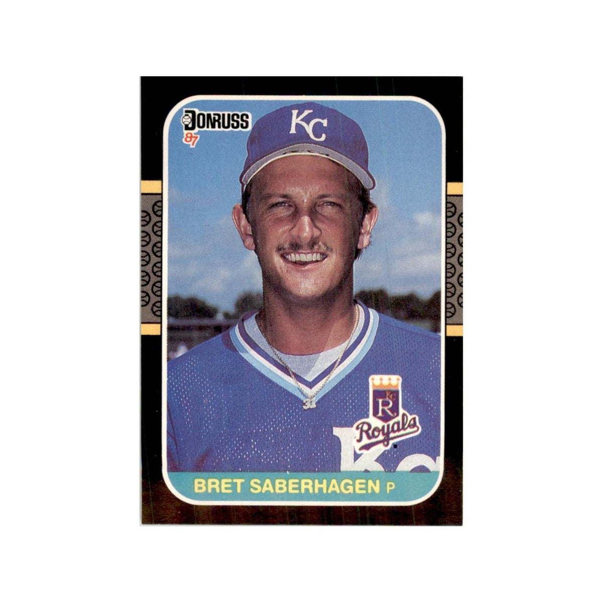 1987 Donruss Baseball Card Bret Saberhagen Royals #132