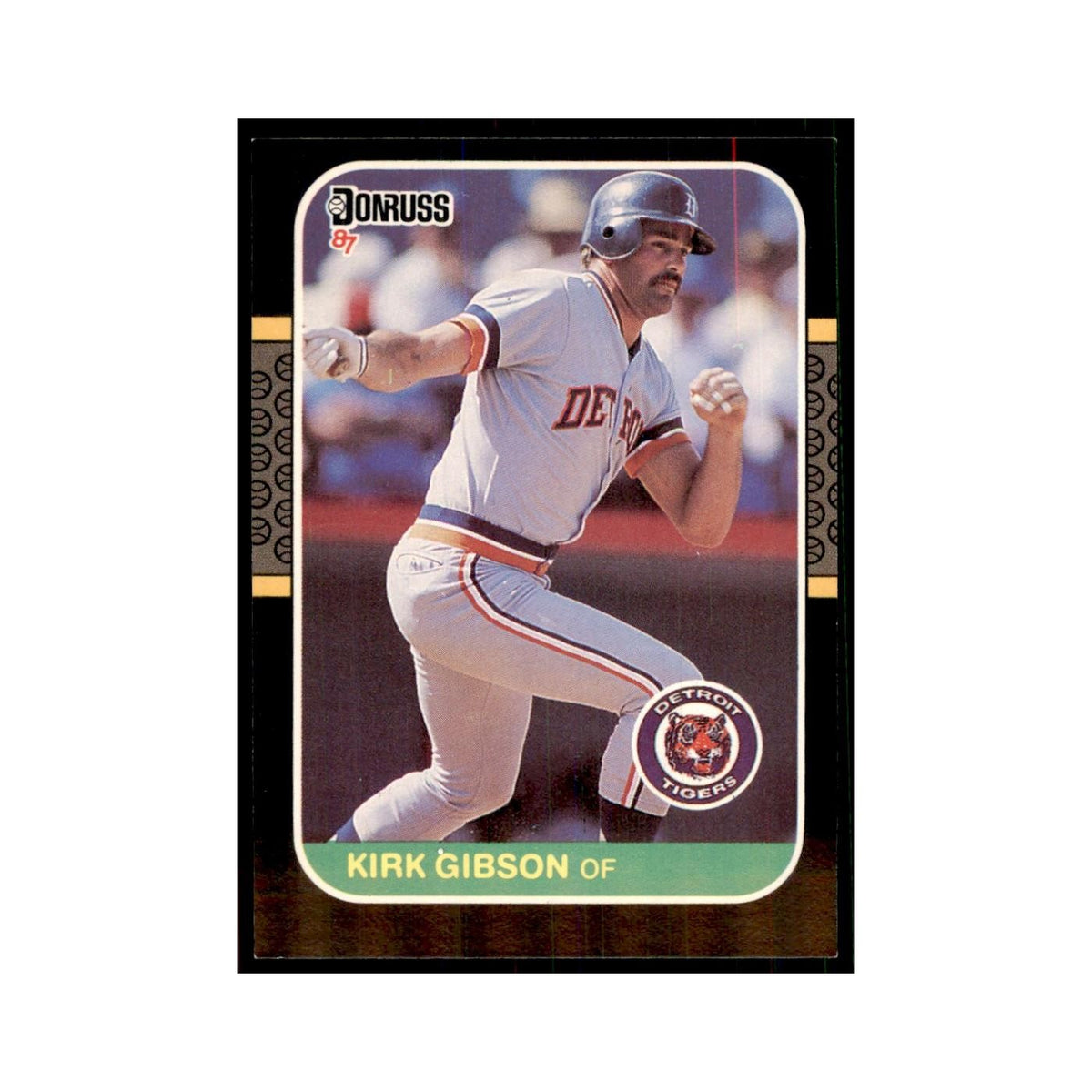 1987 Donruss Baseball Card Kirk Gibson Tigers #50