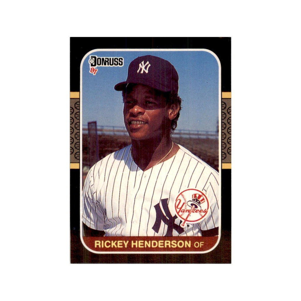 1987 Donruss Baseball Card Rickey Henderson Yankees #228