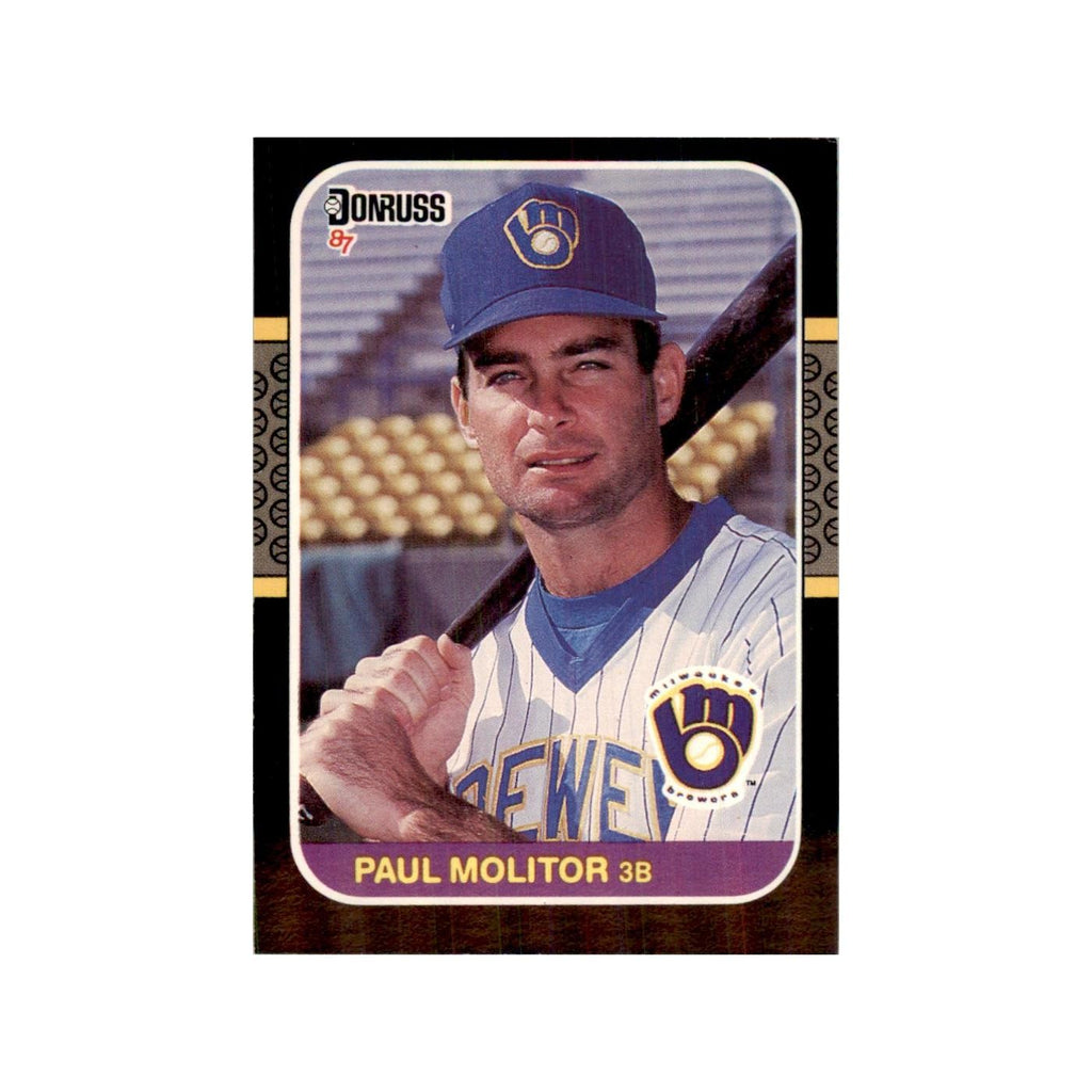 1987 Donruss Baseball Card Paul Molitor Brewers #117