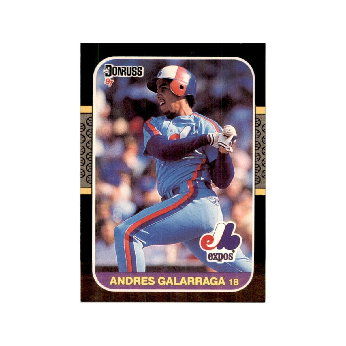 1987 Donruss Baseball Card Andres Galarraga Montreal Expos #303
