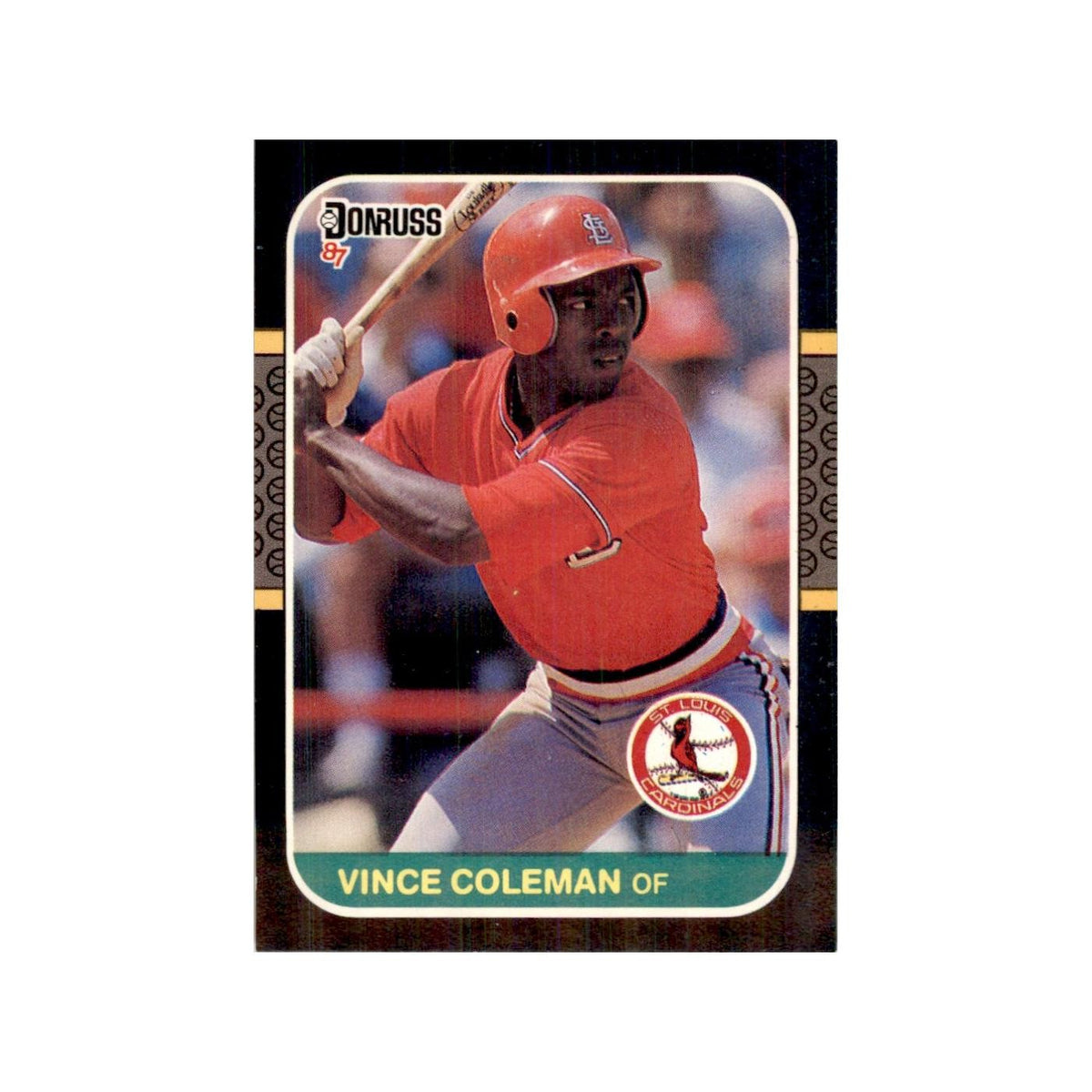 1987 Donruss Baseball Card Vince Coleman Cardinals #263
