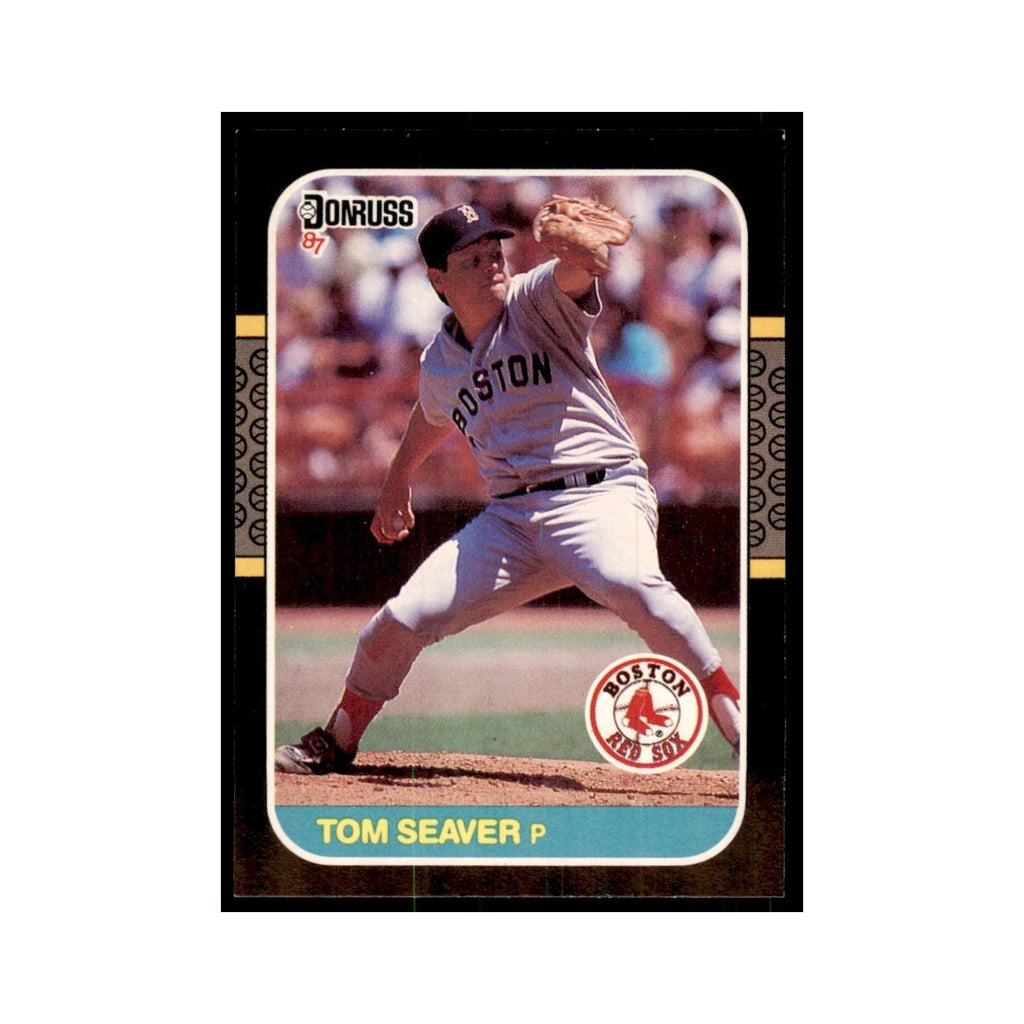 1987 Donruss Baseball Card Tom Seaver Red Sox #375