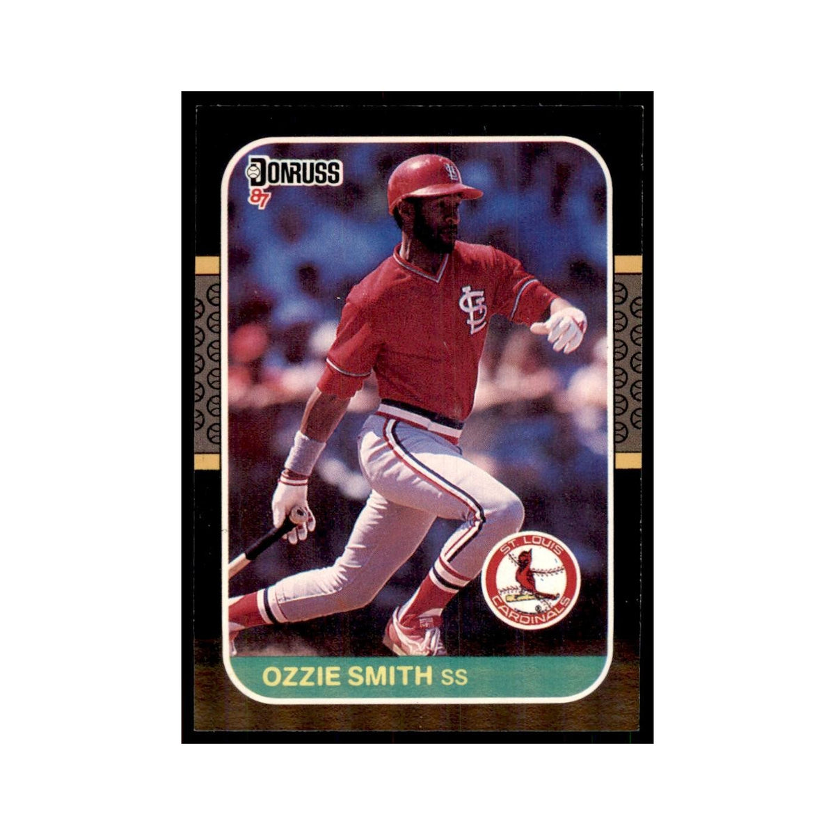 1987 Donruss Baseball Card Ozzie Smith Cardinals #60
