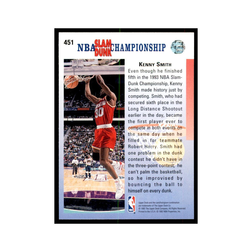 1992 Upper Deck Kenny Smith Basketball Cards #451
