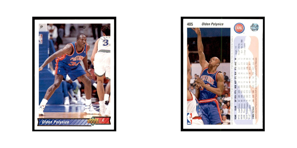 1992 Upper Deck Olden Polynice Basketball Cards #405