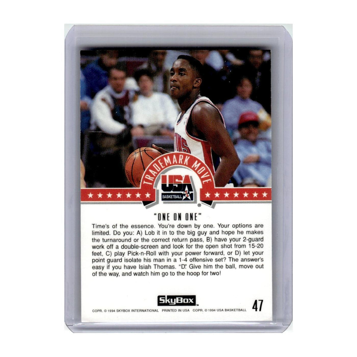 1994 SkyBox Joe Dumars Pistons #47