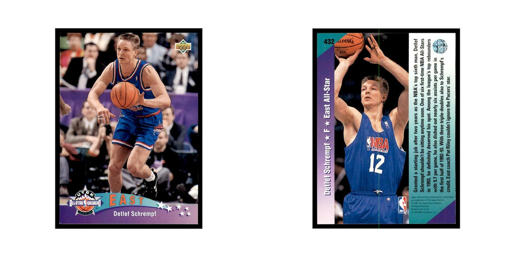 1992 Upper Deck Detlef Schrempf Basketball Cards #432