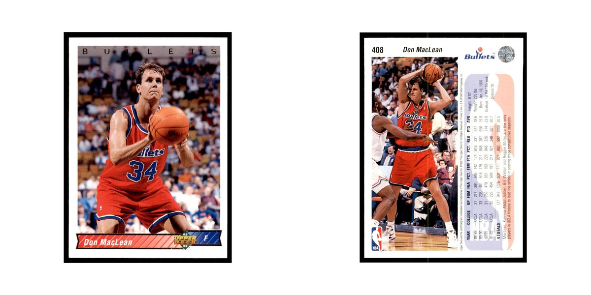 1992 Upper Deck Don MacLean Basketball Cards #408