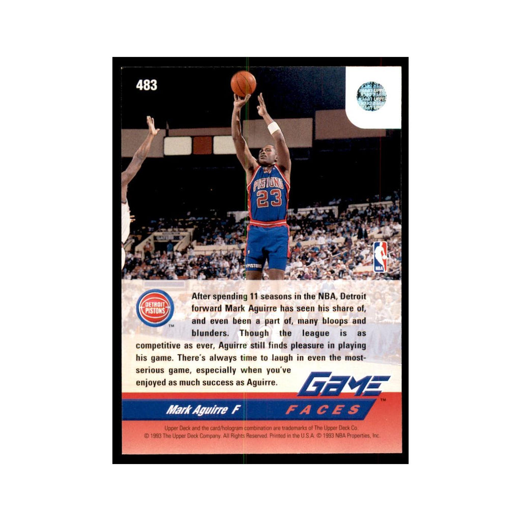 1992 Upper Deck Mark Aguirre Basketball Cards #483