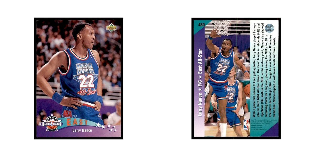 1992 Upper Deck Larry Nance Basketball Cards #430