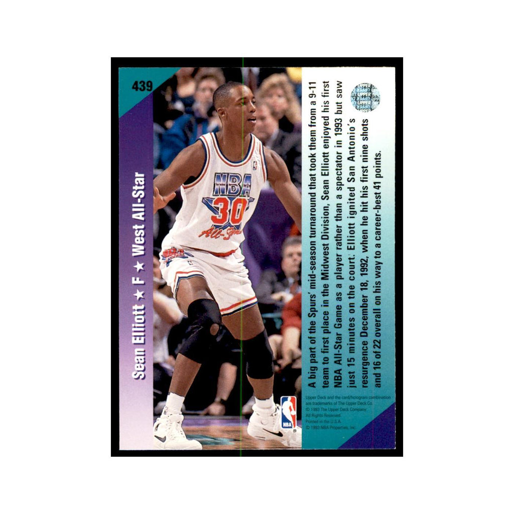 1992 Upper Deck Sean Elliott Basketball Cards #439