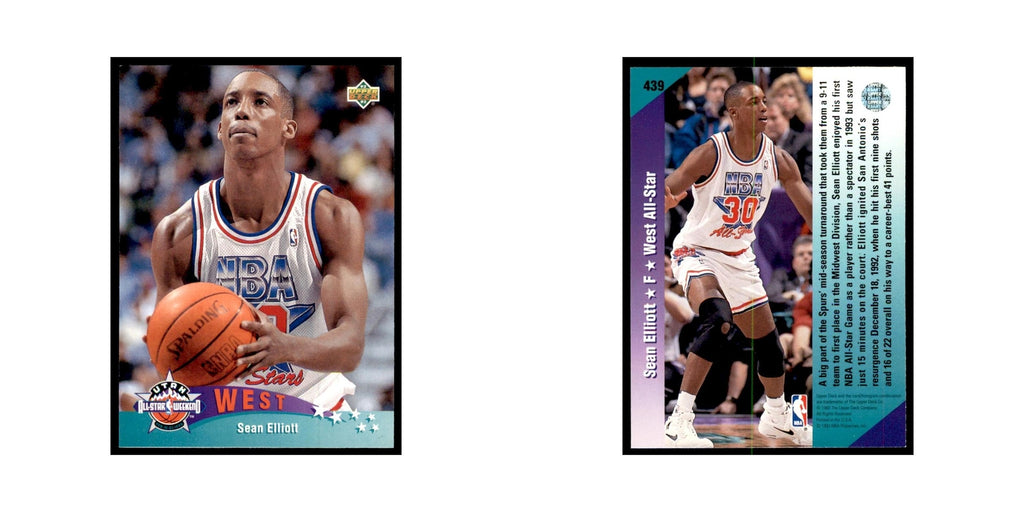 1992 Upper Deck Sean Elliott Basketball Cards #439