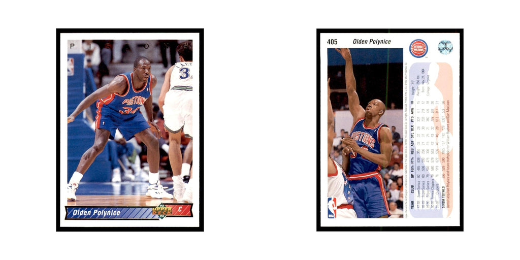 1992 Upper Deck Olden Polynice Basketball Cards #405