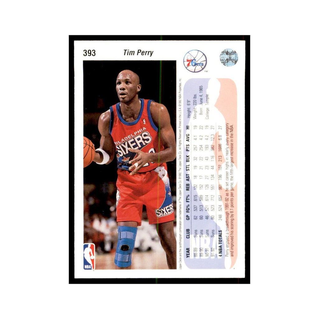 1992 Upper Deck Tim Perry Basketball Cards #393