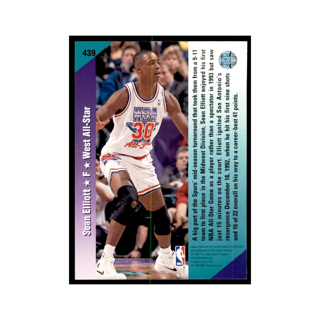 1992 Upper Deck Sean Elliott Basketball Cards #439