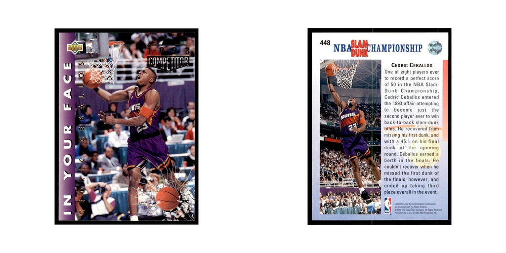 1992 Upper Deck Cedric Ceballos Basketball Cards #448