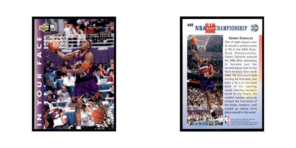 1992 Upper Deck Cedric Ceballos Basketball Cards #448