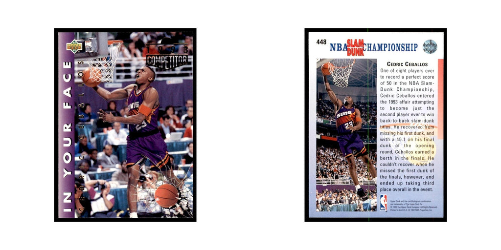 1992 Upper Deck Cedric Ceballos Basketball Cards #448