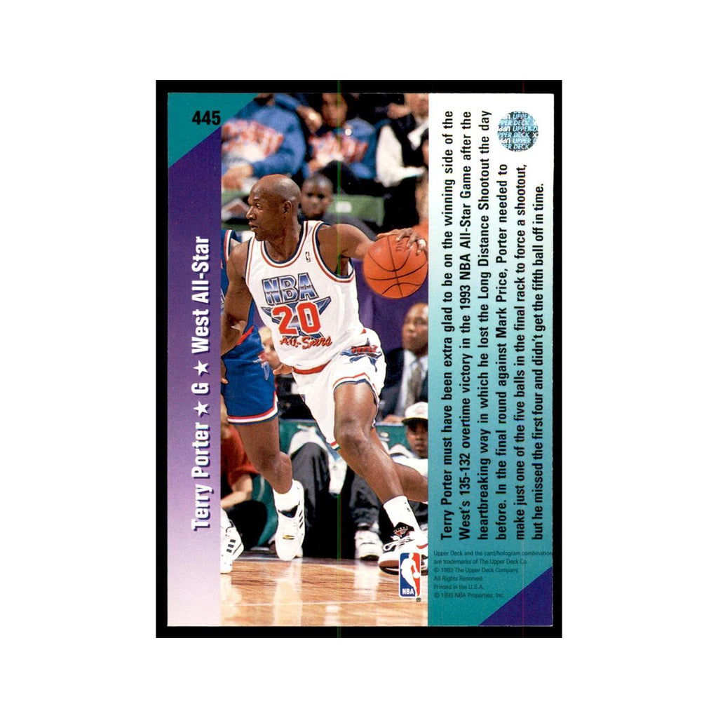1992 Upper Deck Terry Porter Basketball Cards #445