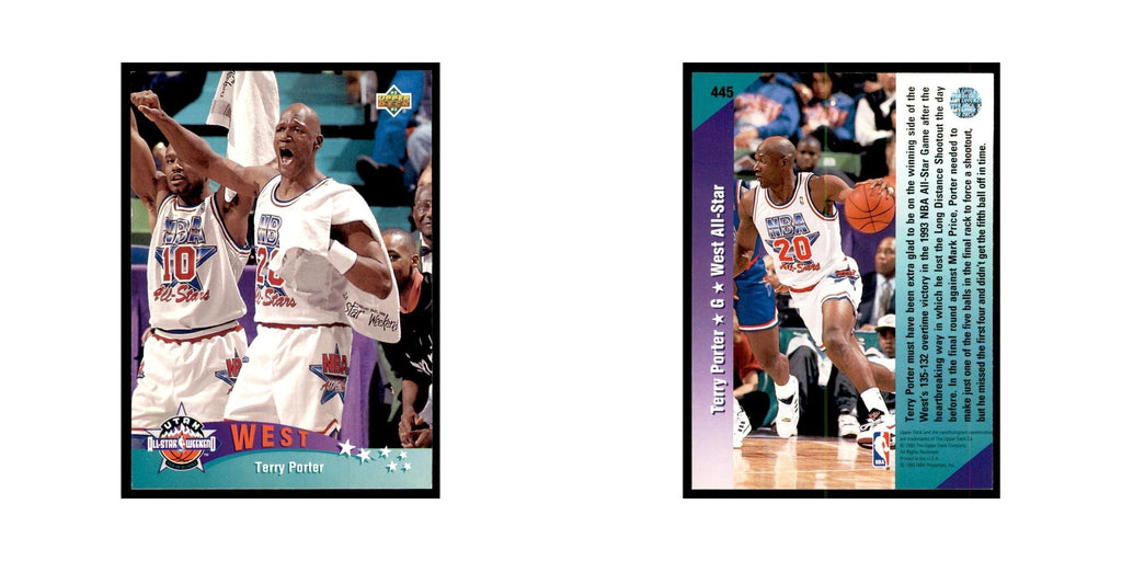 1992 Upper Deck Terry Porter Basketball Cards #445