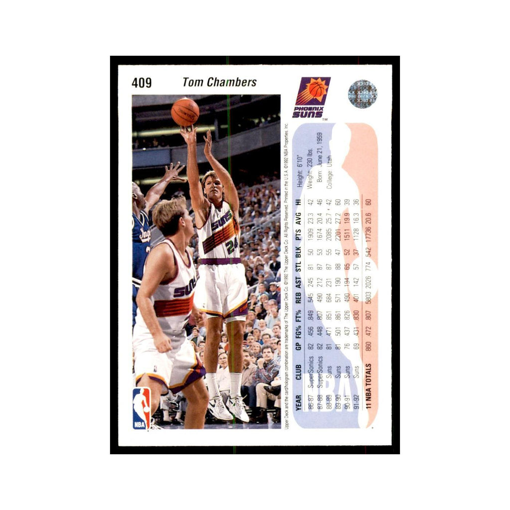 1992 Upper Deck Tom Chambers Basketball Cards #409