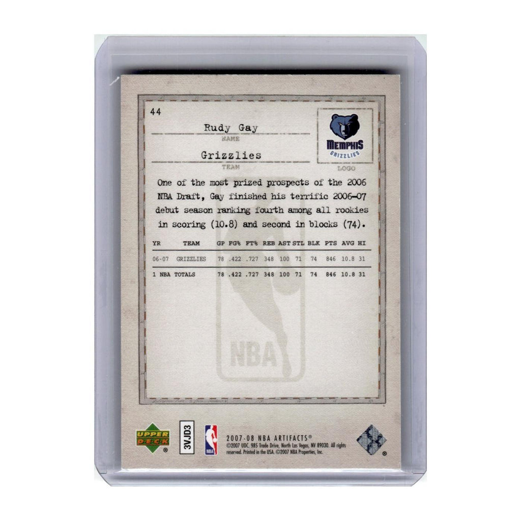 2007 Upper Deck Artifacts Rudy Gay Grizzlies #44