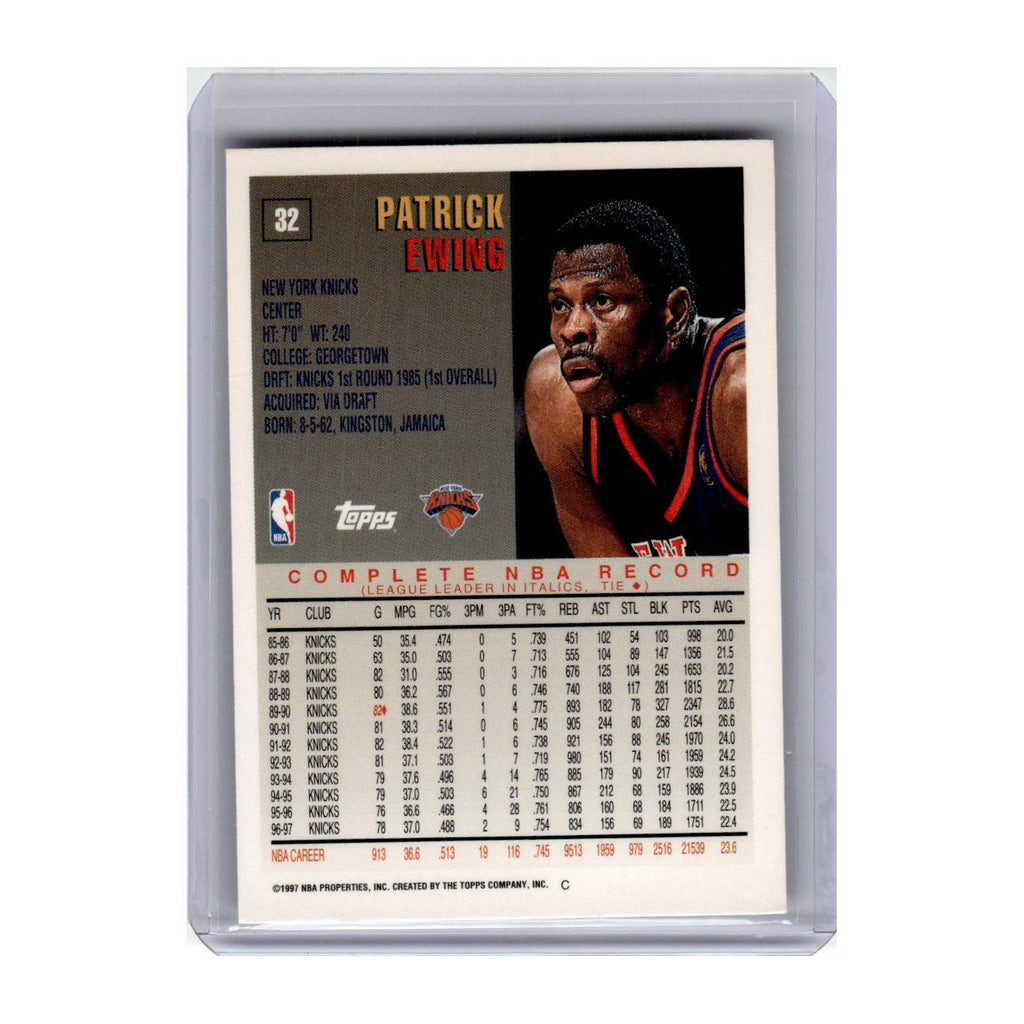 1997 Topps Patrick Ewing Knicks #32