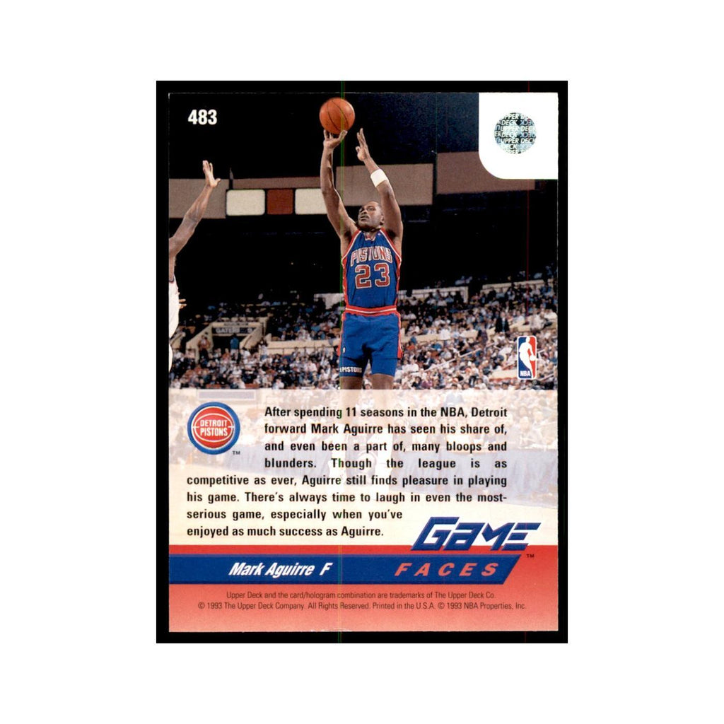 1992 Upper Deck Mark Aguirre Basketball Cards #483