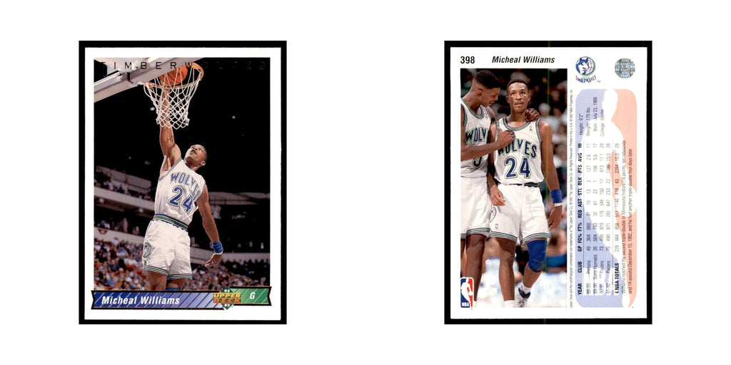 1992 Upper Deck Micheal Williams Basketball Cards #398