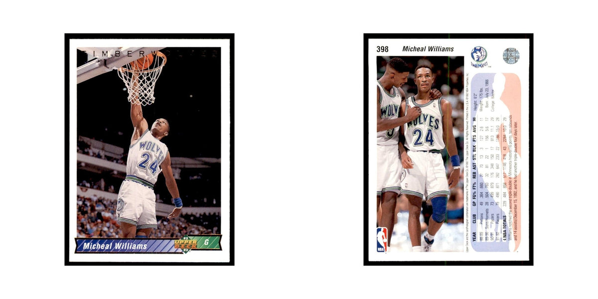 1992 Upper Deck Micheal Williams Basketball Cards #398