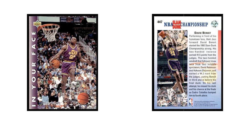 1992 Upper Deck David Benoit Basketball Cards #447