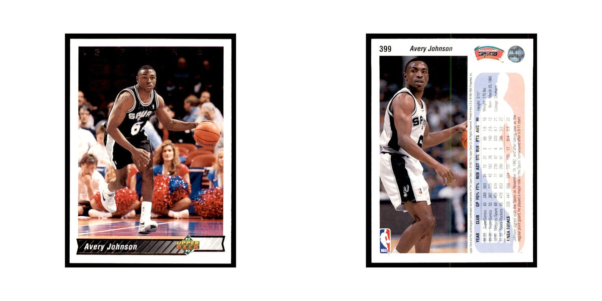 1992 Upper Deck Avery Johnson Basketball Cards #399