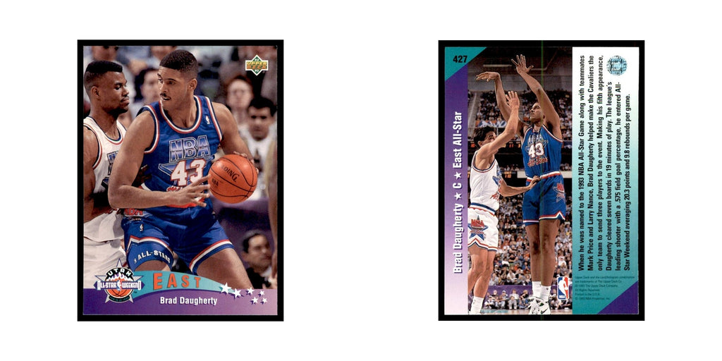 1992 Upper Deck Brad Daugherty Basketball Cards #427