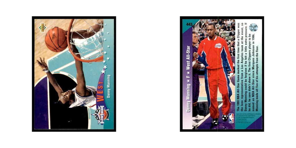1992 Upper Deck Danny Manning Basketball Cards #443