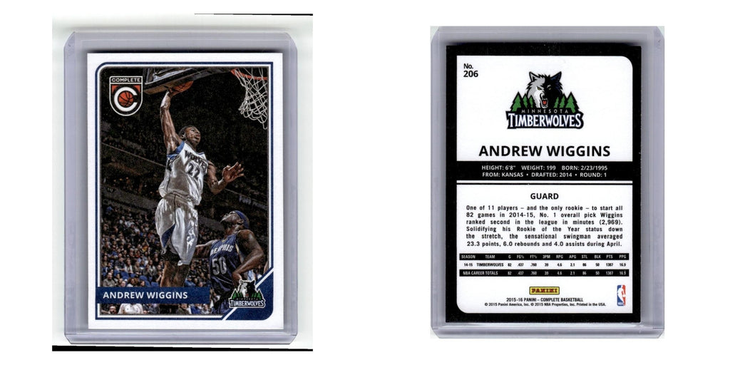 2015 Panini Complete Andrew Wiggins Timberwolves #206