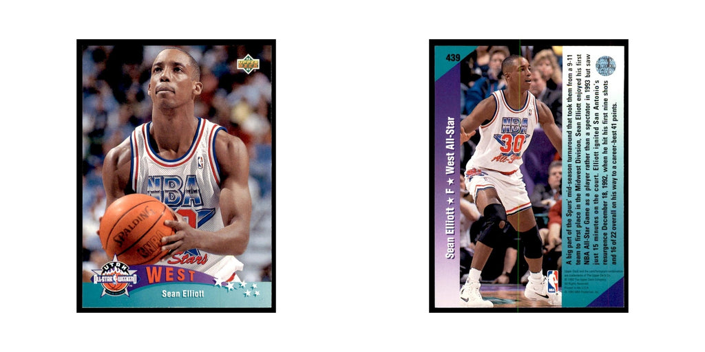 1992 Upper Deck Sean Elliott Basketball Cards #439