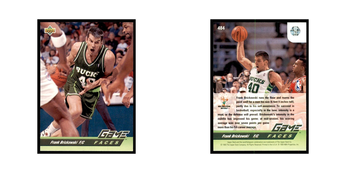 1992 Upper Deck Frank Brickowski Basketball Cards #484