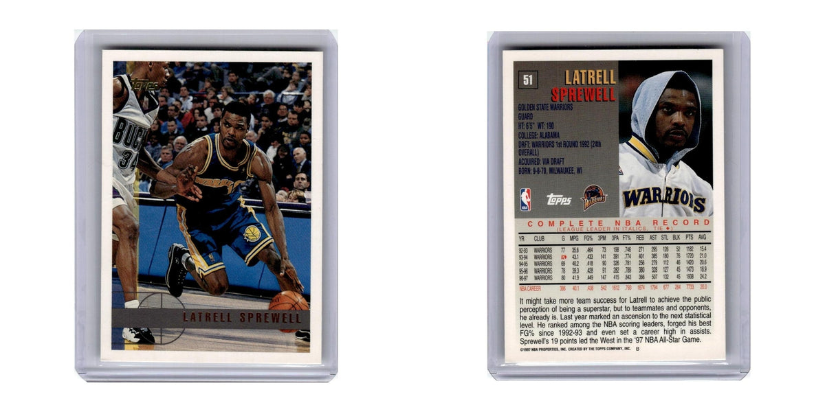 1997 Topps Latrell Sprewell Golden State Warriors #51