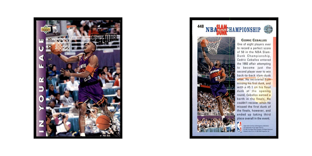 1992 Upper Deck Cedric Ceballos Basketball Cards #448