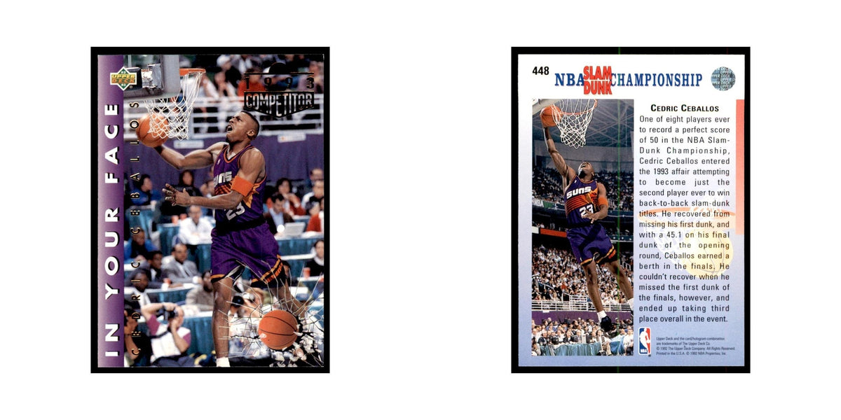 1992 Upper Deck Cedric Ceballos Basketball Cards #448