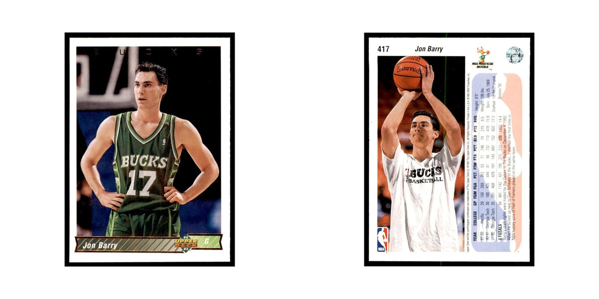1992 Upper Deck Jon Barry Basketball Cards #417