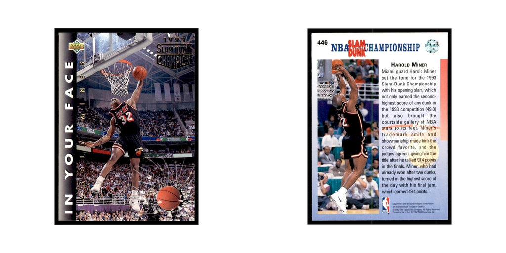 1992 Upper Deck Harold Miner Basketball Cards #446