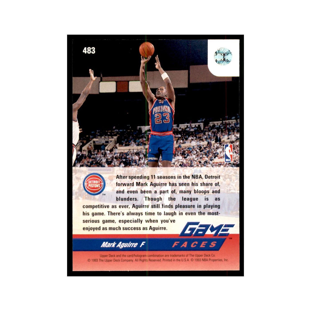 1992 Upper Deck Mark Aguirre Basketball Cards #483
